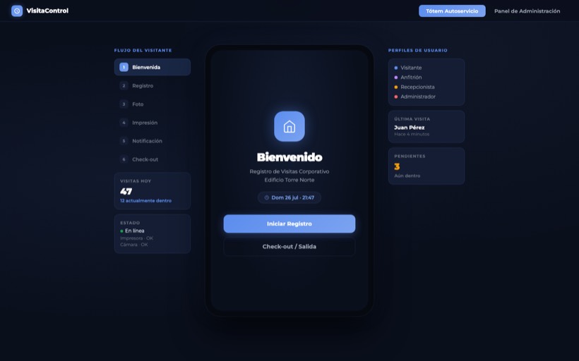 VisitaControl — screenshot