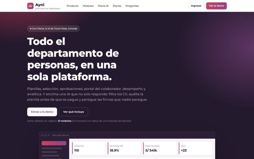 Ayni HR — screenshot
