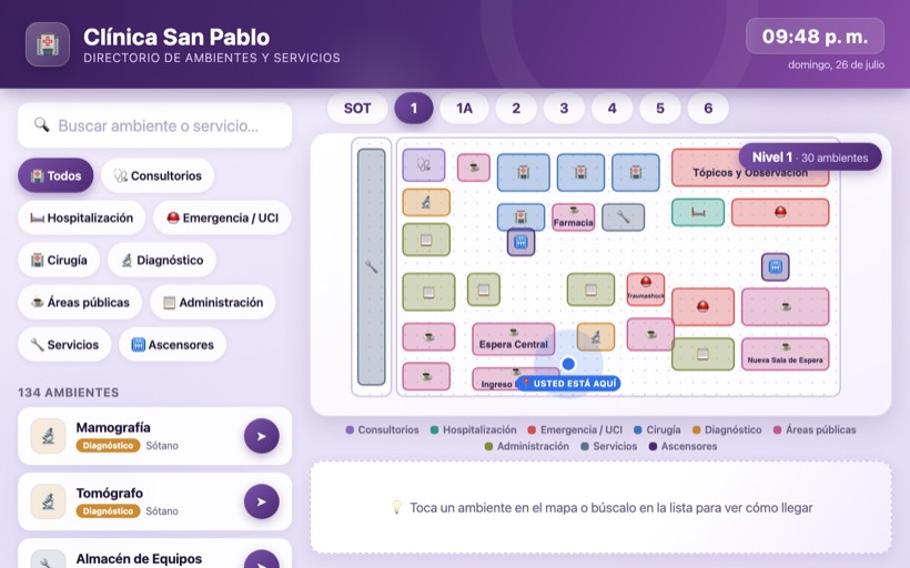 2D Hospital Directory — screenshot