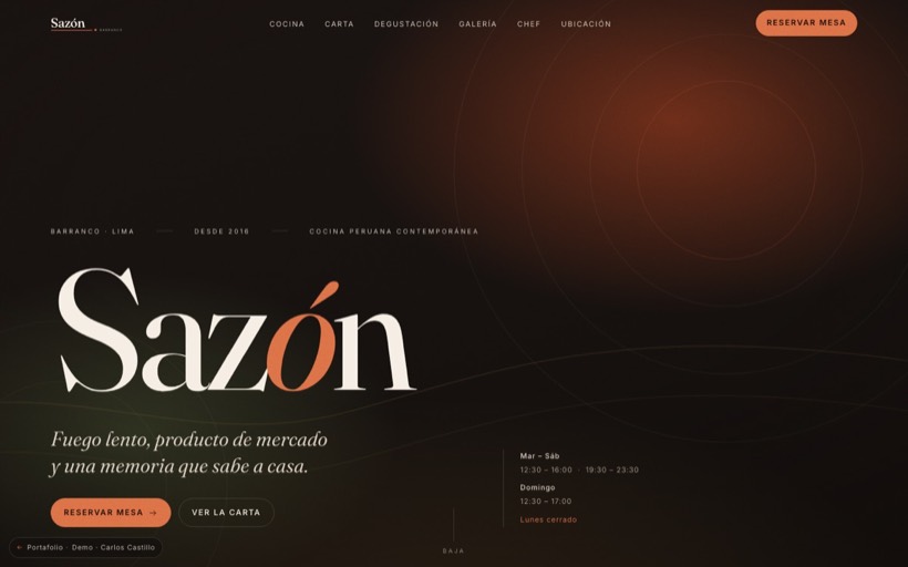 Sazón — screenshot